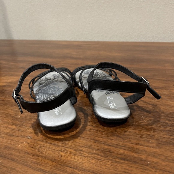 Kenneth Cole Reaction‎ Womens Black Strappy Ankle Strap Sandals Size 4 - Picture 5 of 8